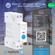 Nous D1T DIN-sín kompatibilis Wi-Fi-s fogyasztásmérős relémodul, Tasmota firmware, Matter kompatibilis, 16A