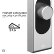 Shelly LOQED érintős okos Wi-Fi + Bluetooth zár, ezüst színű