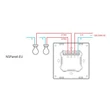 Sonoff NSPanel 2 gombos WiFi-s villanykapcsoló, érintőkijelzővel, termosztát funkcióval, szürke