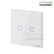 Sonoff » Sonoff TX T0 EU 2C WiFi vezérlésű, távvezérelhető, érintős dupla/csillár villanykapcsoló (fehér)