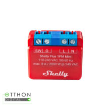 Shelly PLUS 1PM MINI Wi-Fi + Bluetooth okosrelé, áramfogyasztás-méréssel
