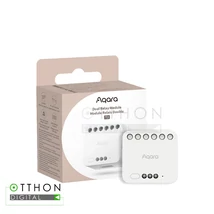 Aqara T2 mini két áramkörös Zigbee kapcsolómodul, fogyasztásmérővel, motoros redőnyvezérlés