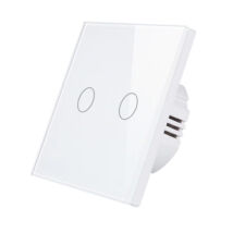 SmartWise, érintős két gombos okos villanykapcsoló fehér