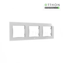 Shelly Wall Switch sorolókeret, 3-as fehér üveg előlapos