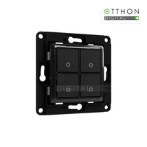Shelly Wall Switch fali villanykapcsoló, 4 gombos fekete