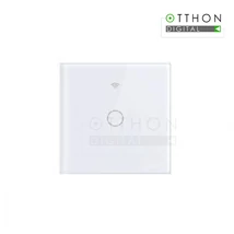 SmartWise T4 EU 1C WiFi+RF, távvezérelhető, érintős okos villanykapcsoló (csak fázisvezetéket igényel) (R2, új fehér előlap)