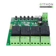 SmartWise 5V-32V négy áramkörös, Zigbee + RF NO/NC okosrelé, kontakt kapcsolással, impulzus üzemmóddal