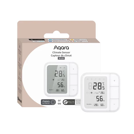 Aqara W100 okos Zigbee + Thread vezeték nélküli klíma szenzor (TH-S04D)