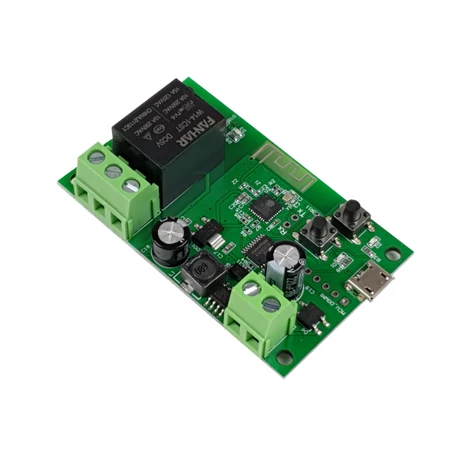 SmartWise 5V-32V » Egy áramkörös, WiFi-s - Sonoff kompatibilis, távvezérelhető okos kapcsoló relé, kontakt kapcsolással és impulzus kapcsolási üzemmóddal