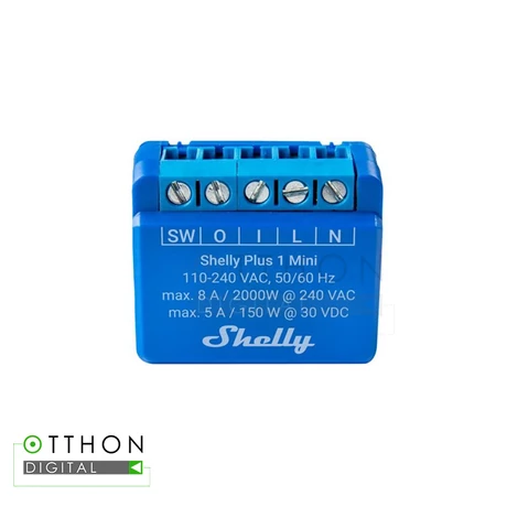 Shelly PLUS 1 MINI egy áramkörös Wi-Fi + Bluetooth okosrelé