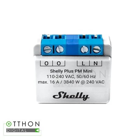 Shelly PLUS PM MINI Wi-Fi + Bluetooth áramfogyasztás-mérő