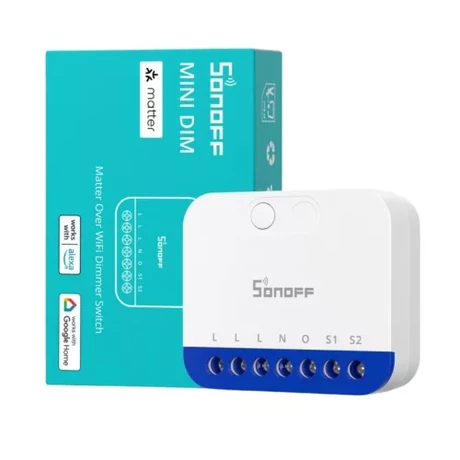 Sonoff MINI-DIM Dimmer Switch – fényerőszabályzó modul, fogyasztásmérős, Matter, Wi-Fi