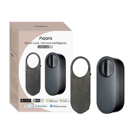 Aqara U200 LITE Smart Lock utólag felszerelhető zár, Matter kompatibilis, fekete