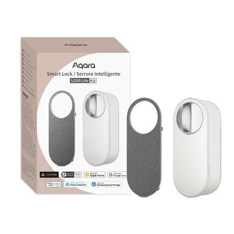 Aqara U200 LITE Smart Lock utólag felszerelhető zár, Matter kompatibilis, fehér
