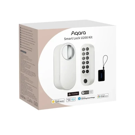 Aqara U200 Smart Lock utólag felszerelhető zárbetét, Matter kompatibilis, fehér színű