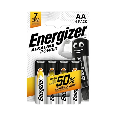 Energizer Alkaline Power AA ceruza alkáli elem LR6 bl/4 (4db / csomag)