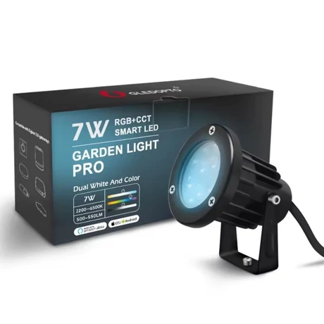 Gledopto GL-G-002P,  Zigbee Pro (Zigbee 3.0 + RF vevős) kültéri kerti RGB+CCT spot lámpa, 230V