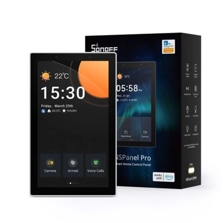 Sonoff NSPanel Pro 120, érintőképernyős vezérlőpanel, Zigbee és eWeLink-Remote hub, fehér