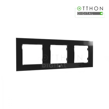 Shelly Wall Switch sorolókeret, 3-as fekete üveg előlapos