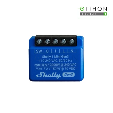 Shelly 1 Mini GEN3, egy áramkörös WiFi + Bluetooth okosrelé