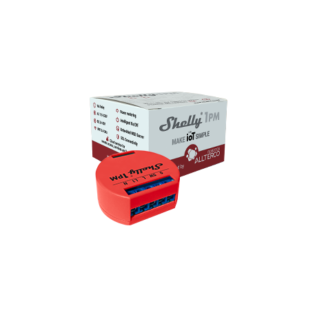 Shelly 1PM » Egycsatornás okosvezérlés beépített áramfogyasztás-mérővel
