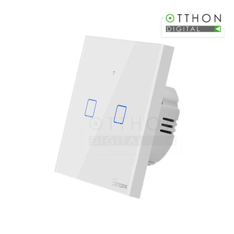 Sonoff TX T1 EU 2C WiFi + RF vezérlésű, távvezérelhető, érintős dupla/csillár villanykapcsoló