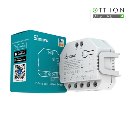 Sonoff Dual (R3) WiFi-s okosrelé, két áramkörös, redőnyvezérléssel