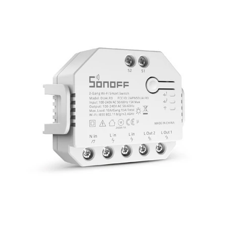 Sonoff » Sonoff Dual Lite (R3) két áramkörös WiFi-s okosrelé