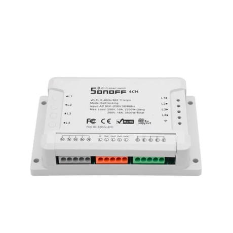 Sonoff 4CH  R2-  WiFi vezeték nélküli intelligens kapcsoló négy áramkörhöz