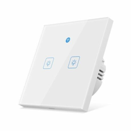 Woolley 2 eWeLink app kompatibilis, mozgásérzékelős két gombos okos WiFi villanykapcsoló