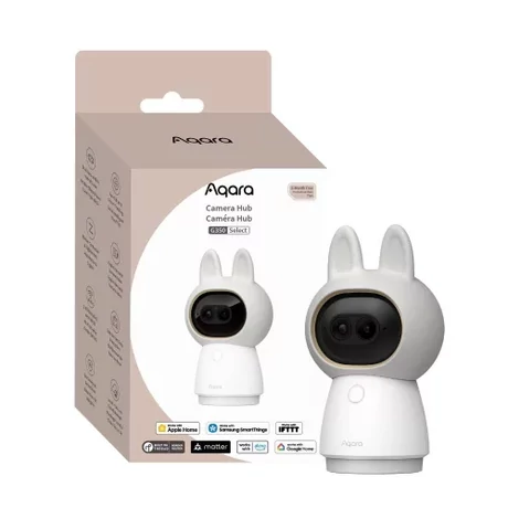 Aqara G350 CAMERA HUB – okos pan/tilt/zoom kamera, AI arc és kisállat felismeréssel, Wi-Fi, Zigbee + Thread, Matter, fehér (CH-C14D)