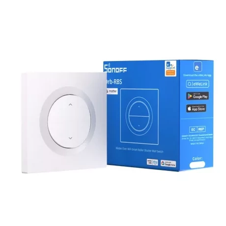 SONOFF Fusion Orb-RBS – Matter-over-Wi-Fi okos redőnyvezérlő fali kapcsoló, fehér (MINI-RBS-E)
