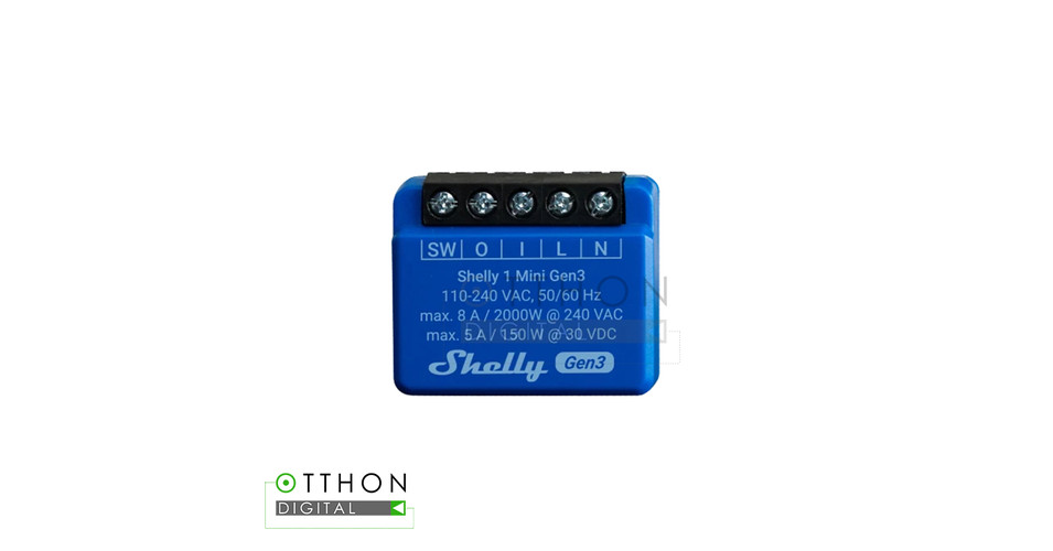 Shelly PLUS 1 Mini GEN3, egy áramkörös WiFi + Bluetooth okosrelé ...
